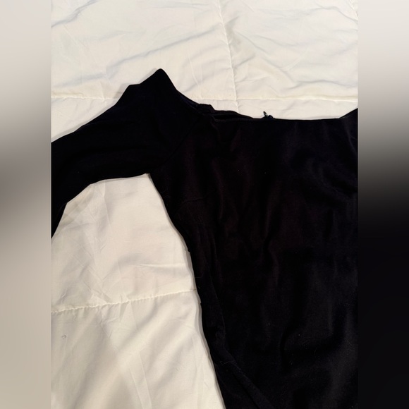 Lulus Black Bell Sleeve Off the Shoulder Mini Party Dress Size S - Picture 3 of 7